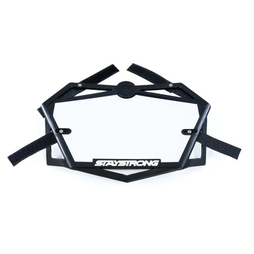 Stay Strong Primo 3D Race Number Plate - Black