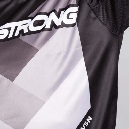 Stay Strong Chevron BMX Race Jersey-Black