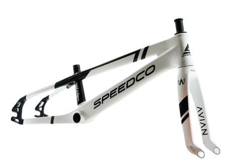 Speedco Velox Evo Carbon BMX Race Frame-Semi Gloss White
