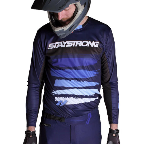 Stay Strong Paint Race Jersey- Navy