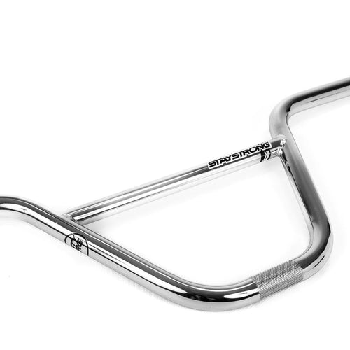 Stay Strong Chevron Straight Chromoly BMX Race Handlebars-Polished