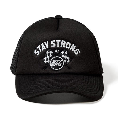 Stay Strong Speed & Style Mesh Trucker Hat-Black