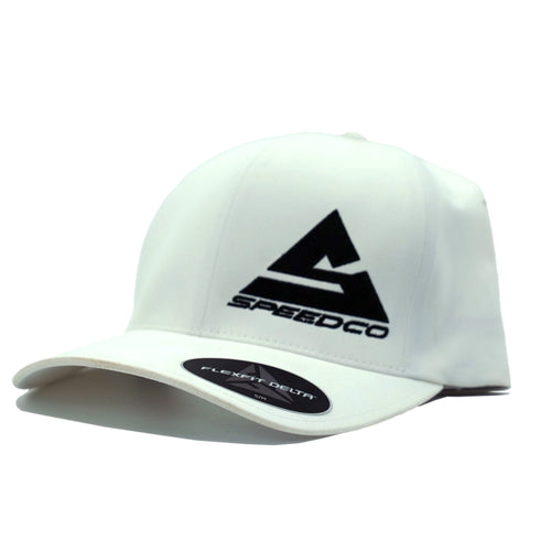 Speedco Flexfit Delta Hat-White