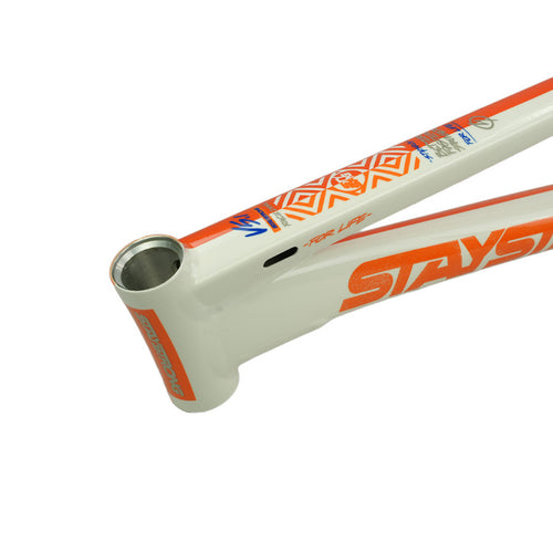 Stay Strong V5.1 Disc Alloy BMX Race Frame- White/Orange