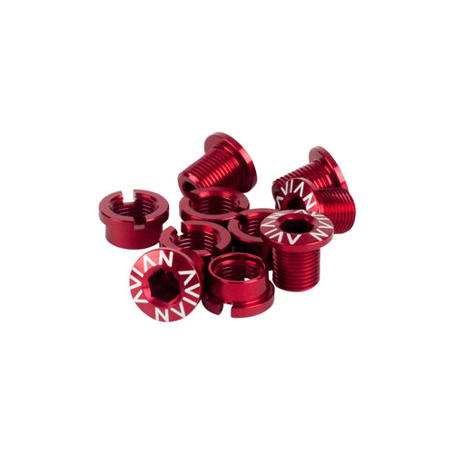 Avian Alloy BMX Chainring Bolts-Red